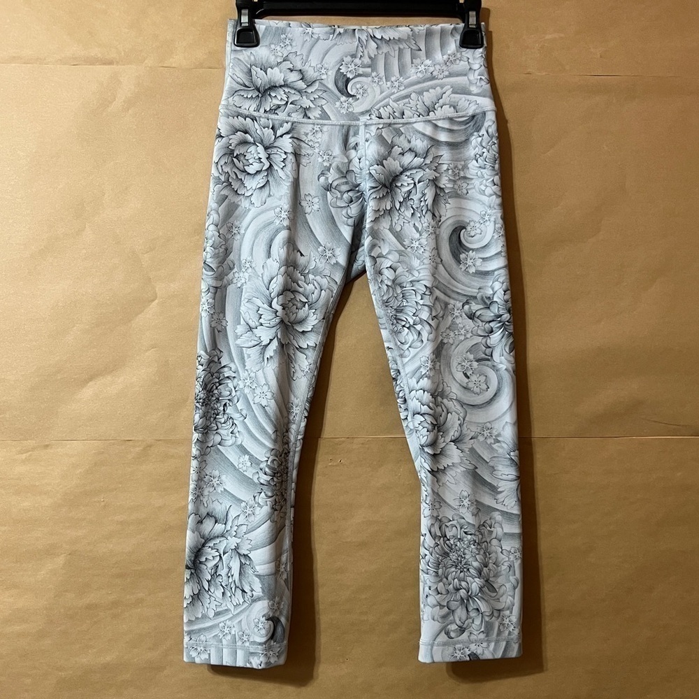 Lululemon | Wunder Under Crop High Rise Leggings Twine White Multi Size 6